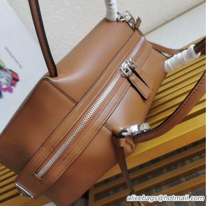 Top Design Prada leather tote bag 1BD665 caramel