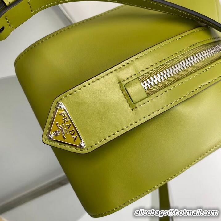 Top Grade Prada leather tote bag 1BD665 green