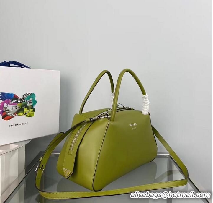 Top Grade Prada leather tote bag 1BD665 green