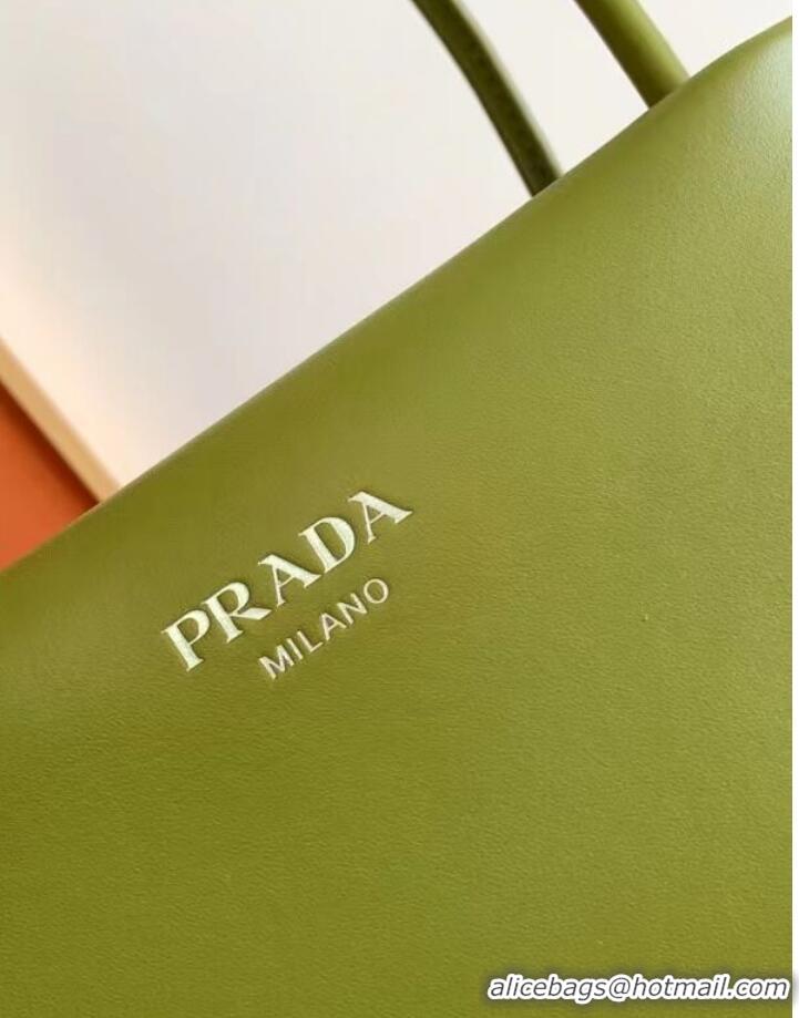 Good Quality Prada leather Top Handle 1BD866 green