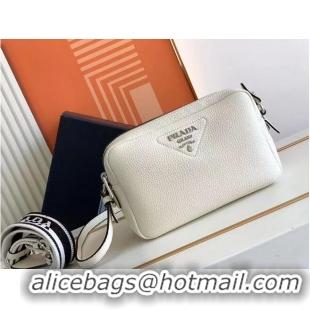 Classic Prada Leather bag with shoulder strap 1DB820 white