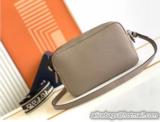 New Fashion Prada Leather bag with shoulder strap 1DB820 gray