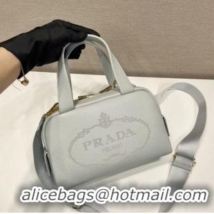 Promotional Prada leather tote bag 1DH770 light blue