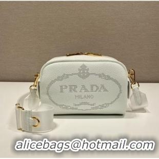 Traditional Specials Prada Leather bag with shoulder strap 1DH781 white