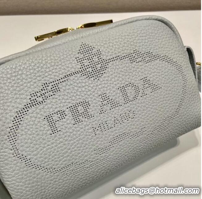 Well Crafted Prada Leather bag with shoulder strap 1DH781 light blue