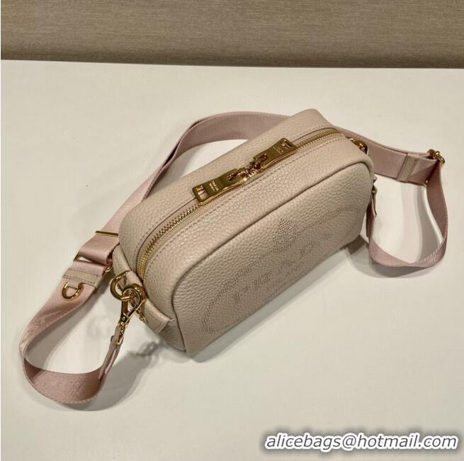 Popular Style Prada Leather bag with shoulder strap 1DH781 light pink