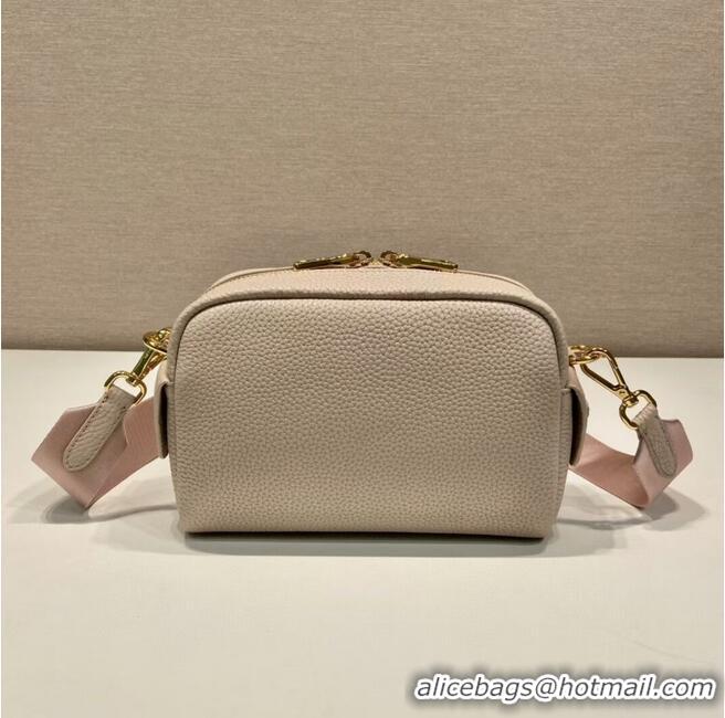 Popular Style Prada Leather bag with shoulder strap 1DH781 light pink