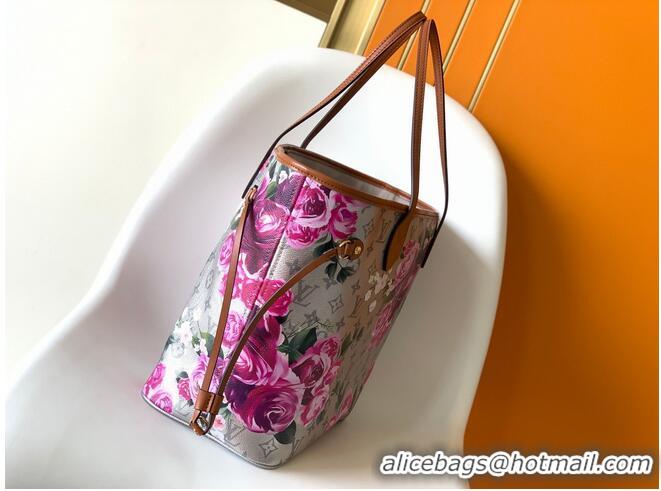 Top Quality Louis Vuitton Neverfull Monogram M21352 Pink Flower