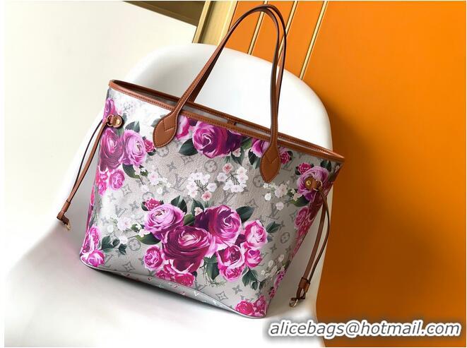 Top Quality Louis Vuitton Neverfull Monogram M21352 Pink Flower