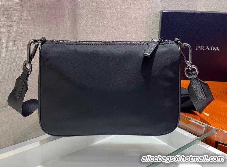 Famous Brand Prada Re-Nylon Messenger Bag 712589 Black 2022