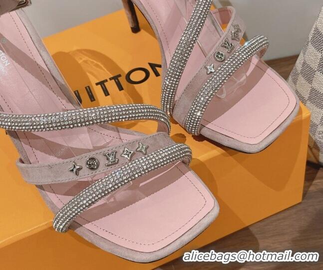 Duplicate Louis Vuitton Appeal Strap High Heel Sandals 9.5cm Pink 082616