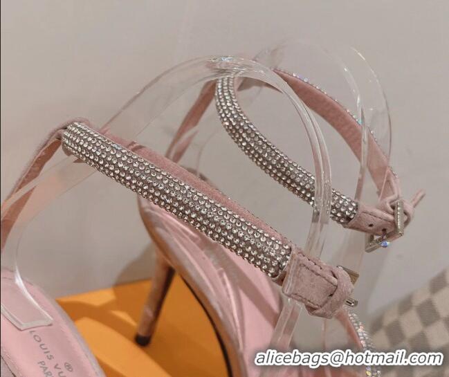 Duplicate Louis Vuitton Appeal Strap High Heel Sandals 9.5cm Pink 082616