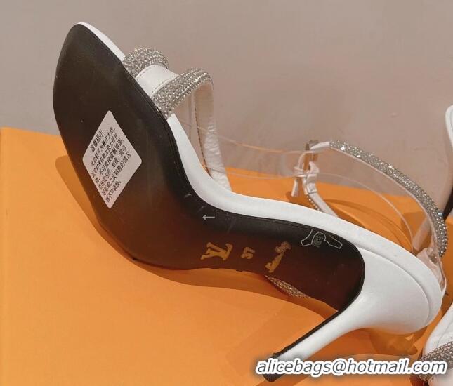 Best Price Louis Vuitton Appeal Strap High Heel Sandals 9.5cm White 082617