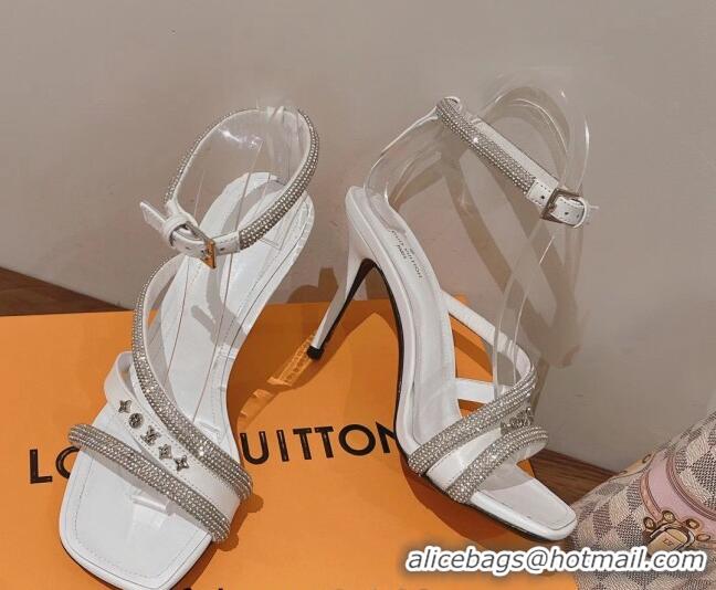 Best Price Louis Vuitton Appeal Strap High Heel Sandals 9.5cm White 082617