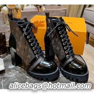 Stylish Louis Vuitton Star Trail Ankle Boots 8cm Monogram Canvas 082619