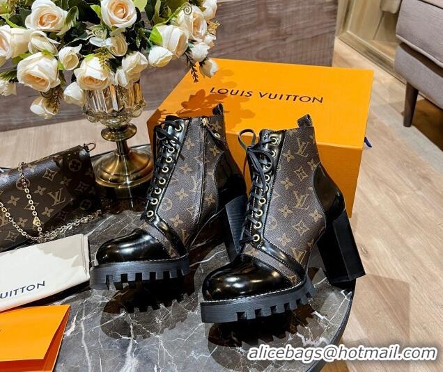 Stylish Louis Vuitton Star Trail Ankle Boots 8cm Monogram Canvas 082619