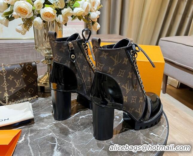 Stylish Louis Vuitton Star Trail Ankle Boots 8cm Monogram Canvas 082619