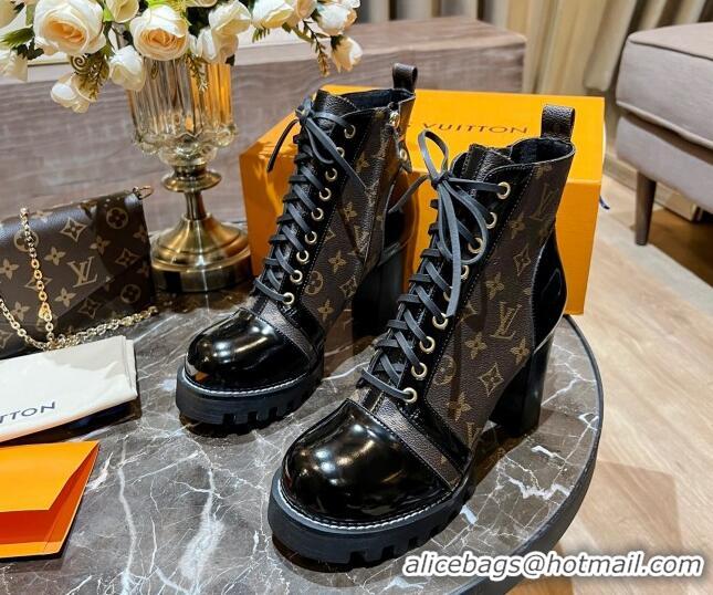 Stylish Louis Vuitton Star Trail Ankle Boots 8cm Monogram Canvas 082619