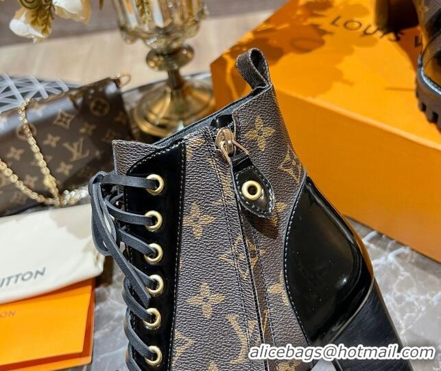 Stylish Louis Vuitton Star Trail Ankle Boots 8cm Monogram Canvas 082619