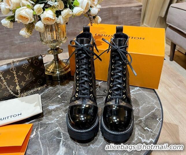 Stylish Louis Vuitton Star Trail Ankle Boots 8cm Monogram Canvas 082619