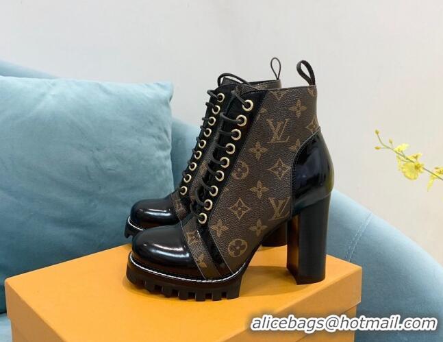 Charming Louis Vuitton Star Trail Ankle Boots in Brown Monogram Canvas 909481