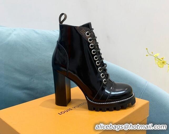 Best Product Louis Vuitton Star Trail Ankle Boots in Black Shiny Leather 090949