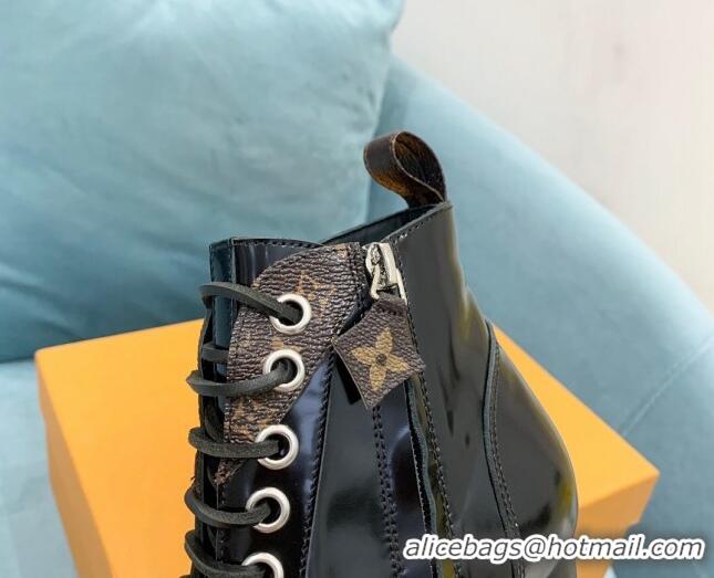 Best Product Louis Vuitton Star Trail Ankle Boots in Black Shiny Leather 090949