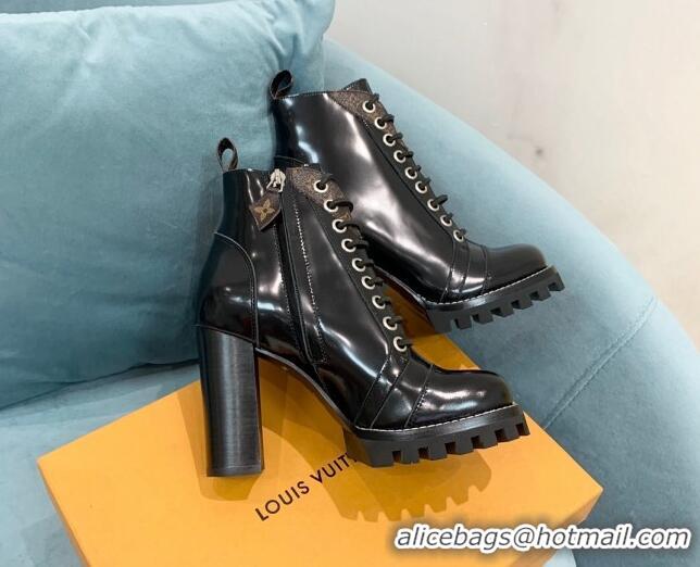 Best Product Louis Vuitton Star Trail Ankle Boots in Black Shiny Leather 090949