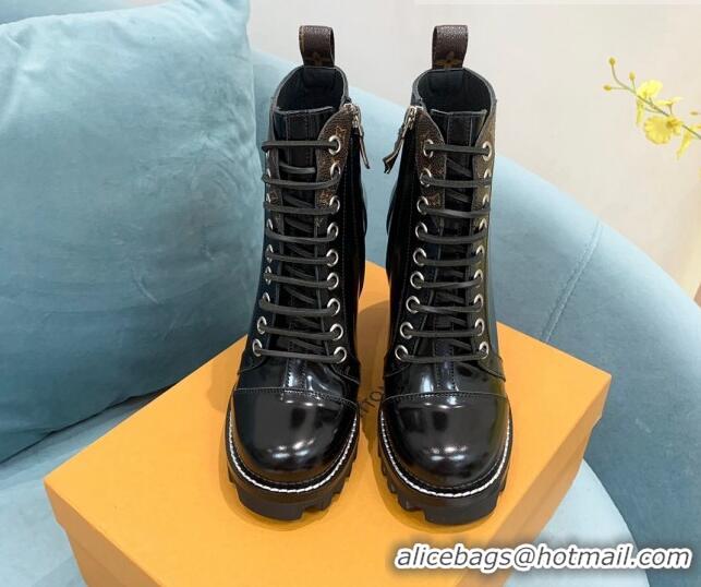 Best Product Louis Vuitton Star Trail Ankle Boots in Black Shiny Leather 090949