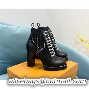 Good Product Louis Vuitton Star Trail Ankle Boots in Black LV Leather 090950