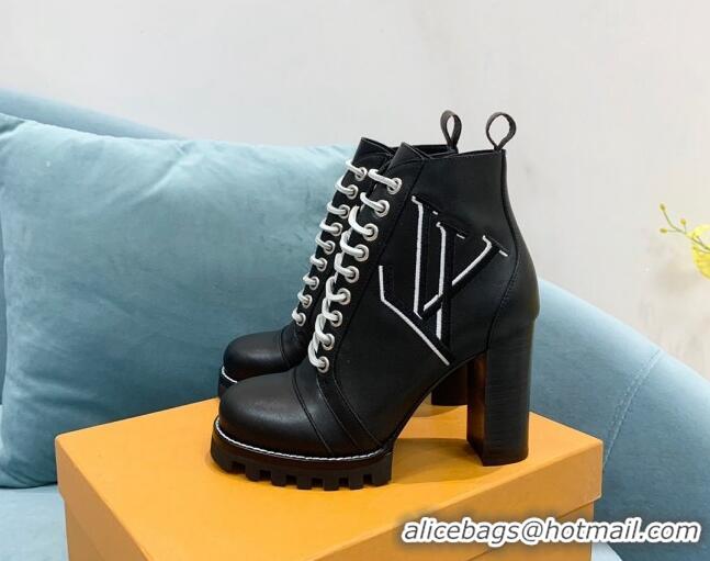 Good Product Louis Vuitton Star Trail Ankle Boots in Black LV Leather 090950