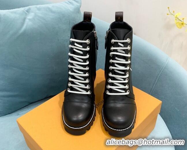 Good Product Louis Vuitton Star Trail Ankle Boots in Black LV Leather 090950