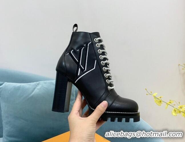 Good Product Louis Vuitton Star Trail Ankle Boots in Black LV Leather 090950