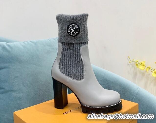 Unique Discount Louis Vuitton Star Trail Leather Ankle Boots 9.5cm 1AAC1S Grey