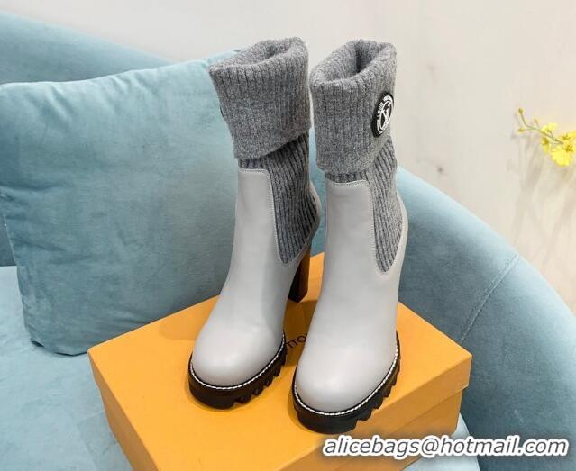 Unique Discount Louis Vuitton Star Trail Leather Ankle Boots 9.5cm 1AAC1S Grey