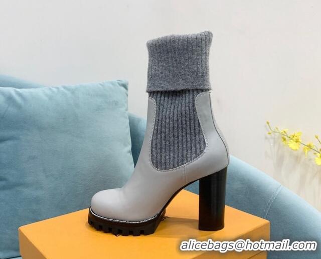 Unique Discount Louis Vuitton Star Trail Leather Ankle Boots 9.5cm 1AAC1S Grey