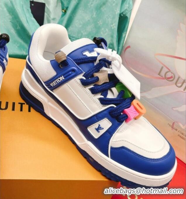 Trendy Design Louis Vuitton LV Trainer Sneakers with Charm Blue 090961