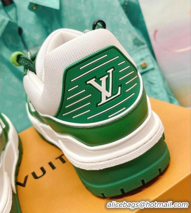 Hot Style Louis Vuitton LV Trainer Sneakers with Charm Green 090962