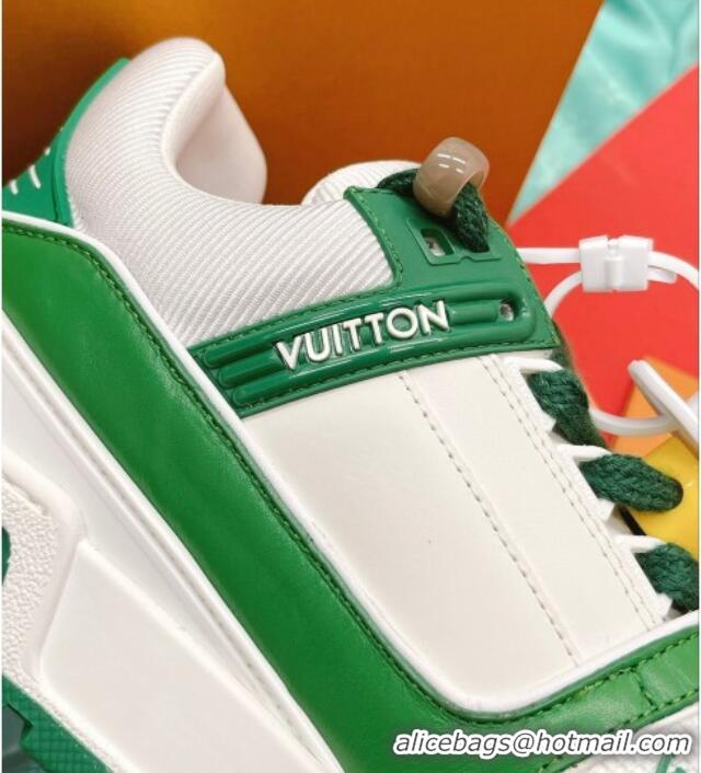 Hot Style Louis Vuitton LV Trainer Sneakers with Charm Green 090962