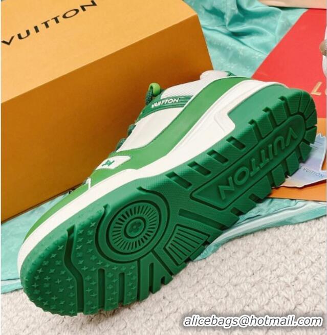 Hot Style Louis Vuitton LV Trainer Sneakers with Charm Green 090962