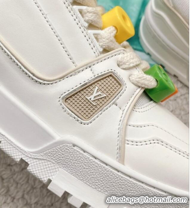 Stylish Louis Vuitton LV Trainer Sneakers with Charm White 090964