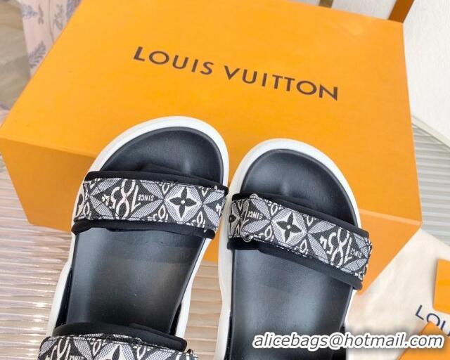 Fashion Louis Vuitton Since 1854 LV Archlight Leather Flat Sandals Grey 091252