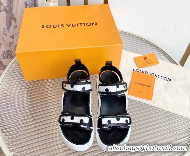 Hot Style Louis Vuitton LV Archlight Dotted Flat Sandals White 091255