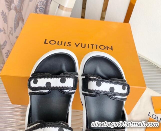 Hot Style Louis Vuitton LV Archlight Dotted Flat Sandals White 091255