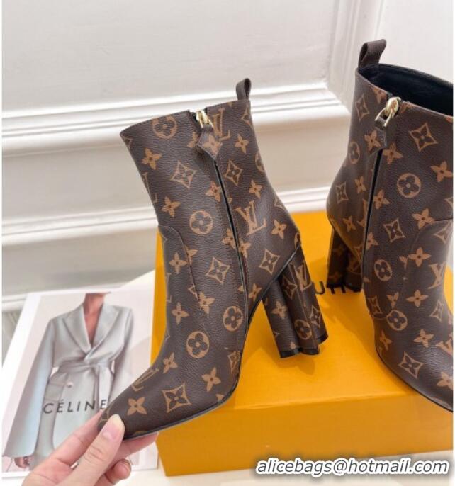 Sumptuous Louis Vuitton Silhouette Ankle Boots 10cm in Monogram Canvas 921102