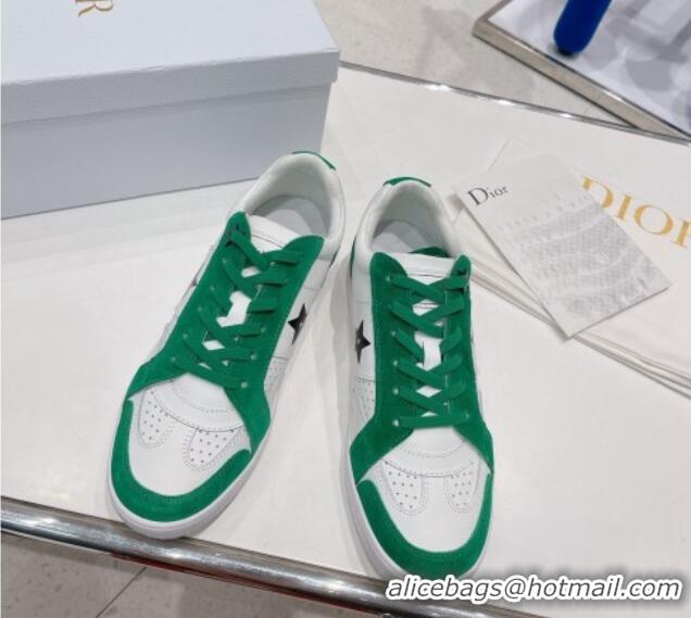 Hot Style Dior Calfskin Star Sneakers White/Green 2052643