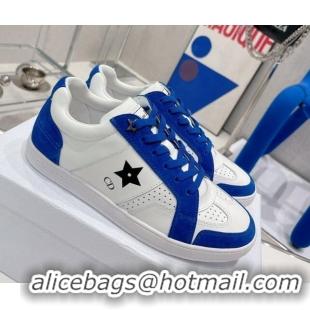 Grade Dior Calfskin Star Sneakers White/Blue 2052644