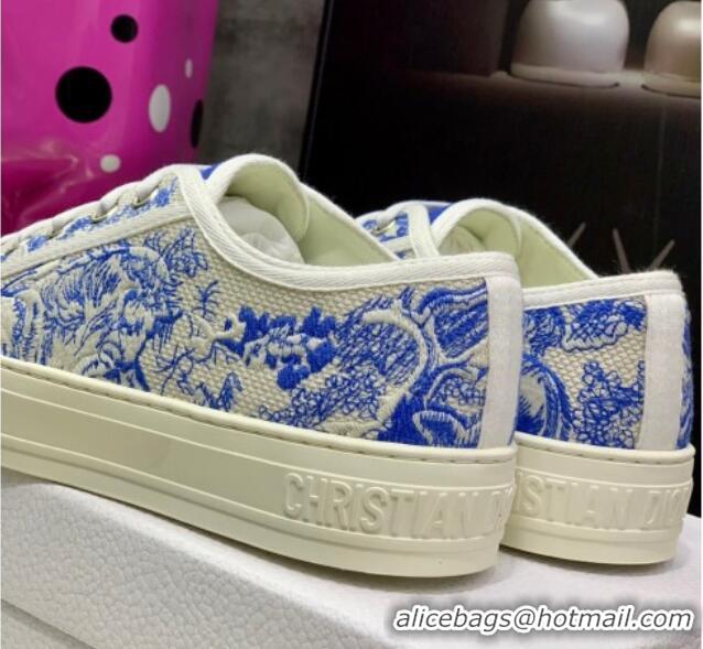 Best Product Dior Walk'n'Dior Sneakers in Blue Toile de Jouy Embroidered Cotton 2062142