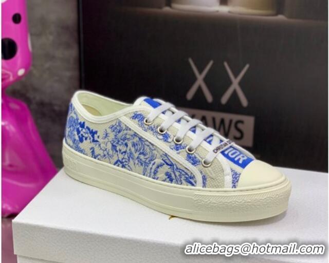 Best Product Dior Walk'n'Dior Sneakers in Blue Toile de Jouy Embroidered Cotton 2062142