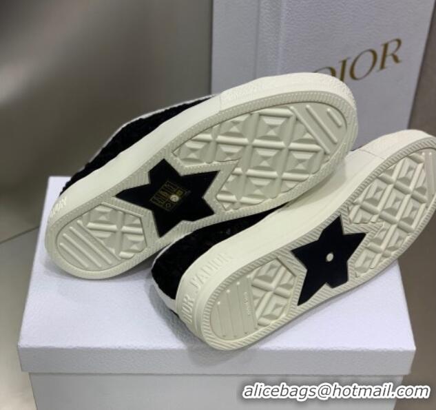 Grade Quality Dior Walk'n'Dior Sneakers in Black Macrame Embroidered Cotton 2062146